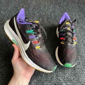 Nike Air Zoom Pegasus 36 Running Shoes Womens 6.5 Black Rainbow CK0829-001